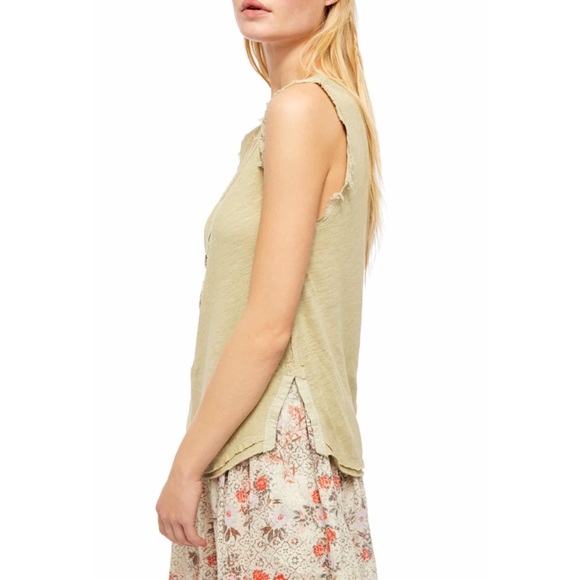 Free People Vacay Linen Blend Tank Top - Picture 2 of 9